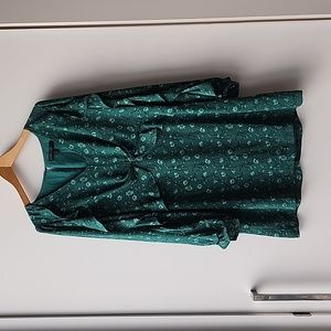 Forest Lily Ruffle Floral Pattern Dress